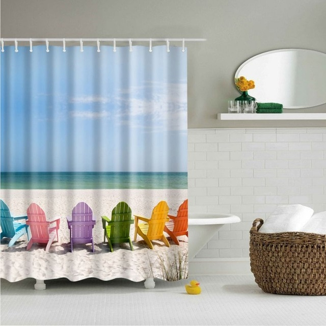 Turquoise Shower Curtain AT