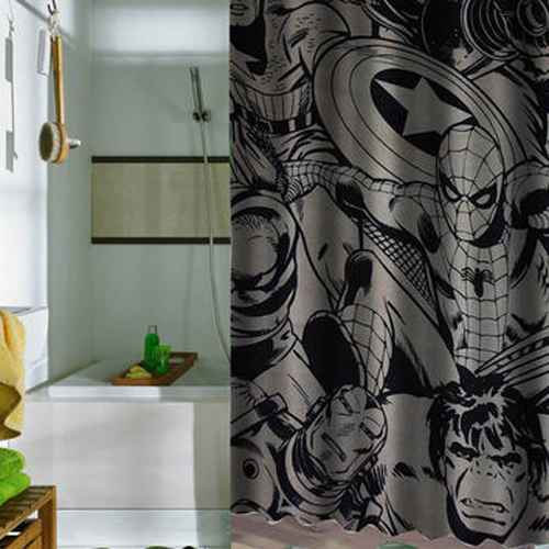 marvel super heroes comics character shower curtains (AT