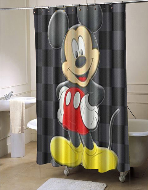 Disney Cartoon Minnie Mickey Mouse Waterproof Shower