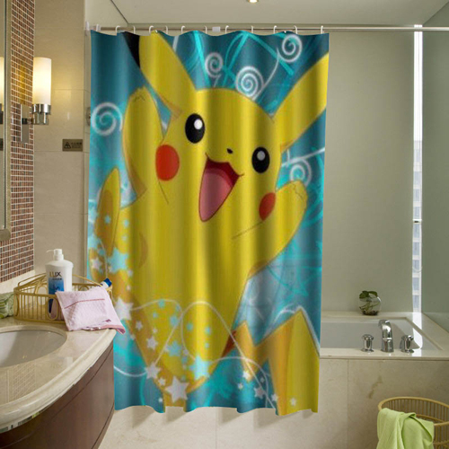 Pokemon Pikachu shower curtain (AT) myshowercurtains