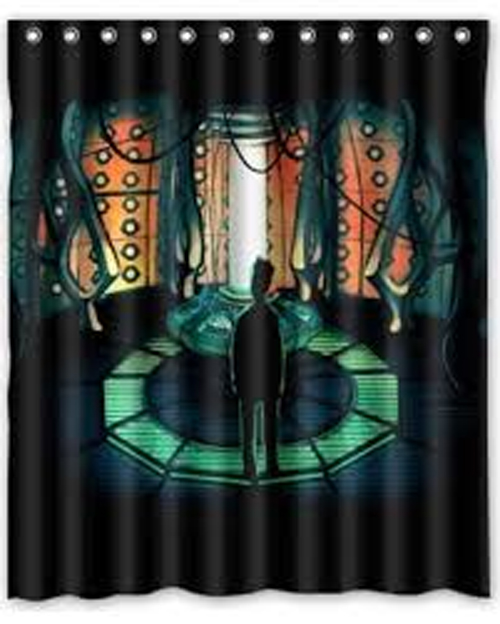 Dr Who Shower Curtain Off 65, Tardis Shower Curtain