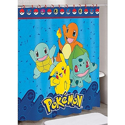 Friends Kids Shower Curtain, Pikachu Shower Curtain