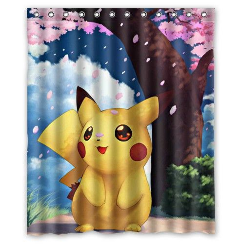 Pokemon Pikachu Bathroom shower curtain (AT) myshowercurtains