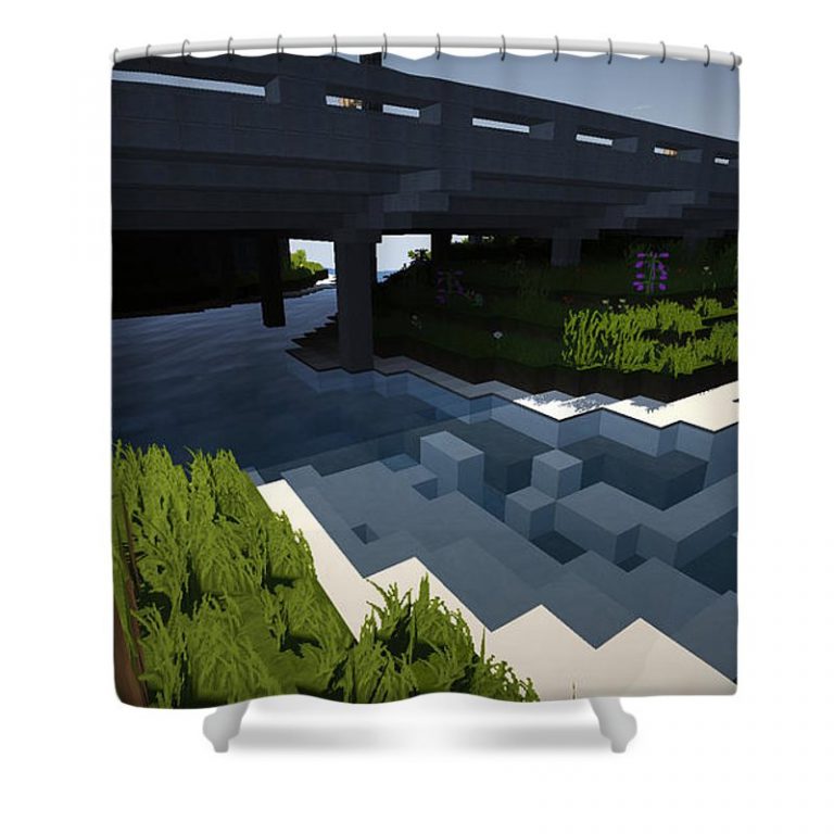 Minecraft Shaders Hd Shower Curtain (AT) myshowercurtains