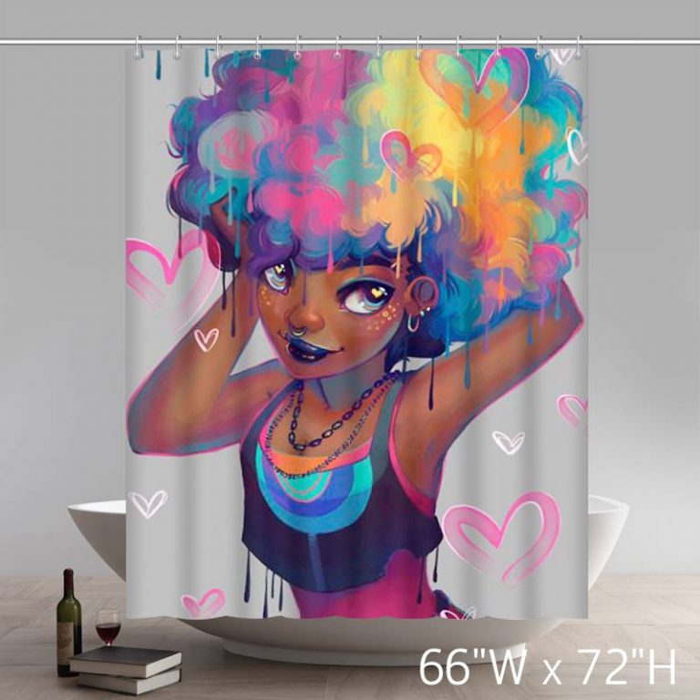 SARA NELL Afro Girls African Queen Shower Curtain (AT)