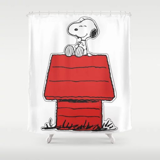 Snoopy Peanuts Gang Shower Curtain (AT) myshowercurtains