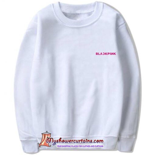 BLACKPINK little font Sweatshirt (white) SN – myshowercurtains