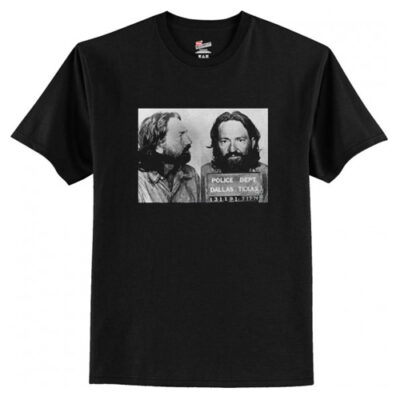 Willie Nelson Mugshot T-Shirt AI – myshowercurtains